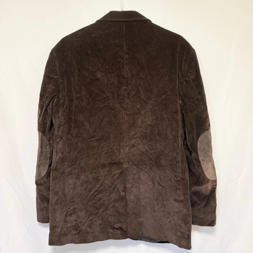 Stafford‎ Essentials Men’s 40R Classic Fit Brown Corduroy Elbow Patch Casual